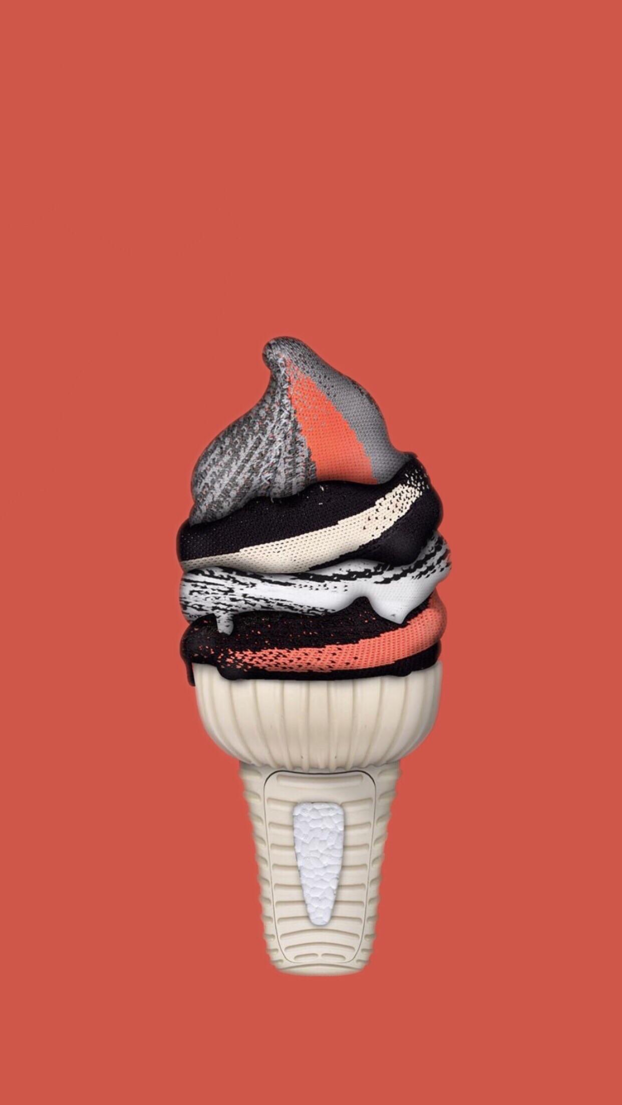 Cole Yeezy Ice-cream /// Iphone Wallpaper - Ice Cream Cone , HD Wallpaper & Backgrounds