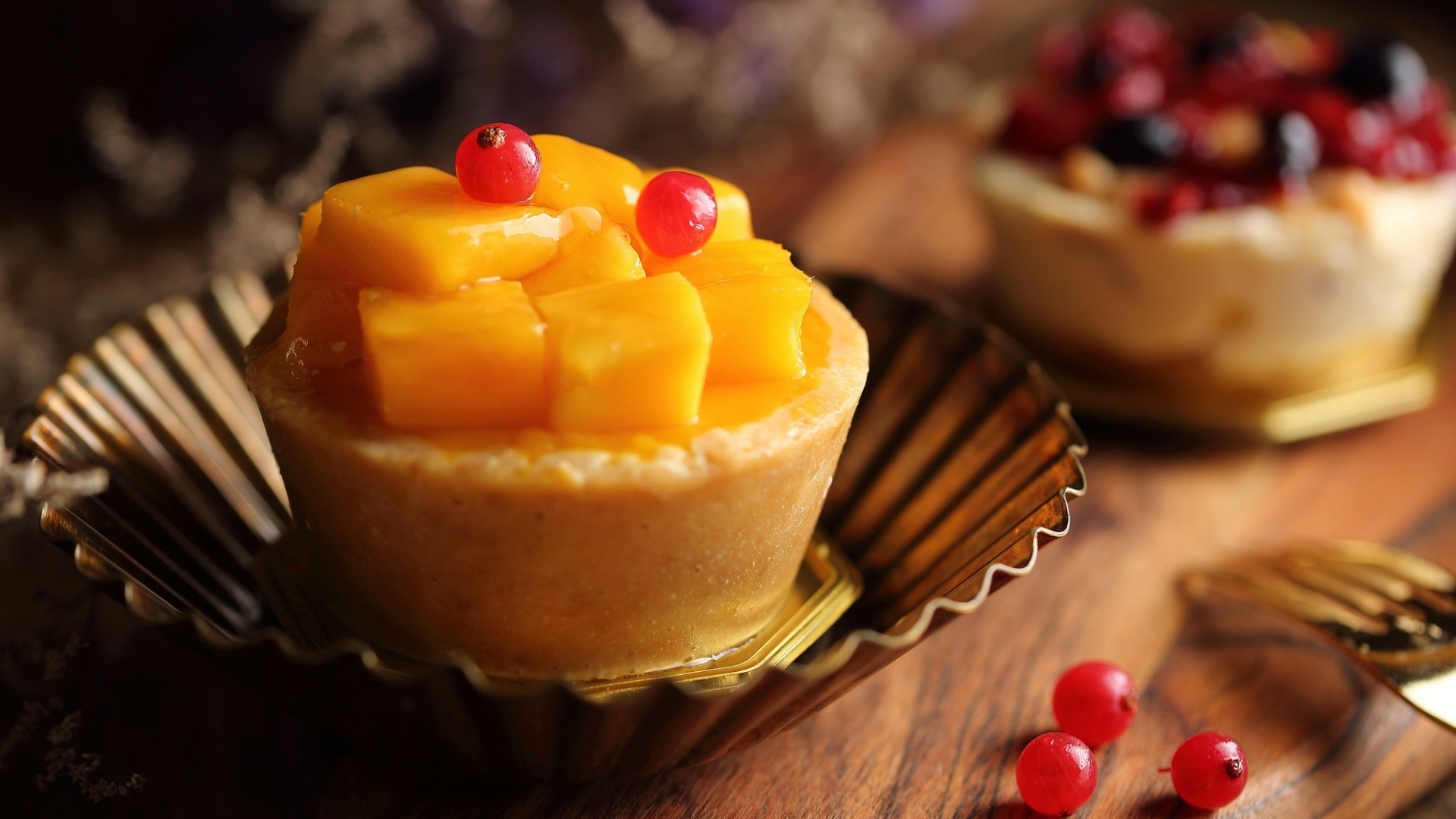 Mango, Dessert, Cake, Blurred, Pastry - Pastry , HD Wallpaper & Backgrounds