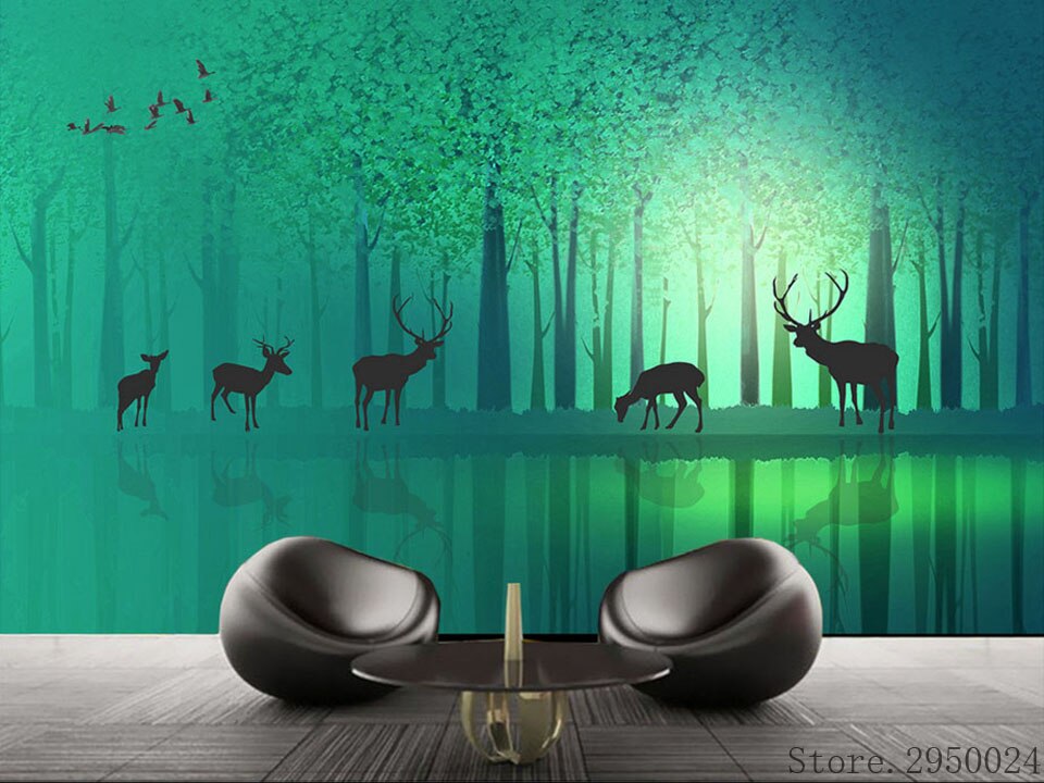 Photo Wallpaper High Quality 3d Stereoscopic Elk Fantastic - Wallpaper , HD Wallpaper & Backgrounds