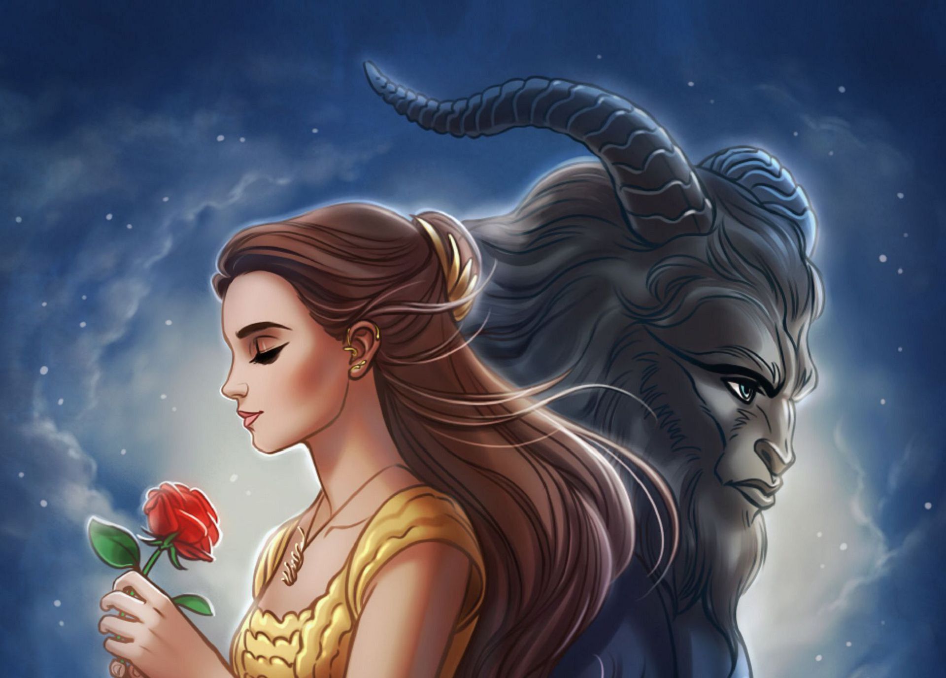 Belle Beauty And The Beast Wallpapers - Beauty And The Beast Fanart , HD Wallpaper & Backgrounds