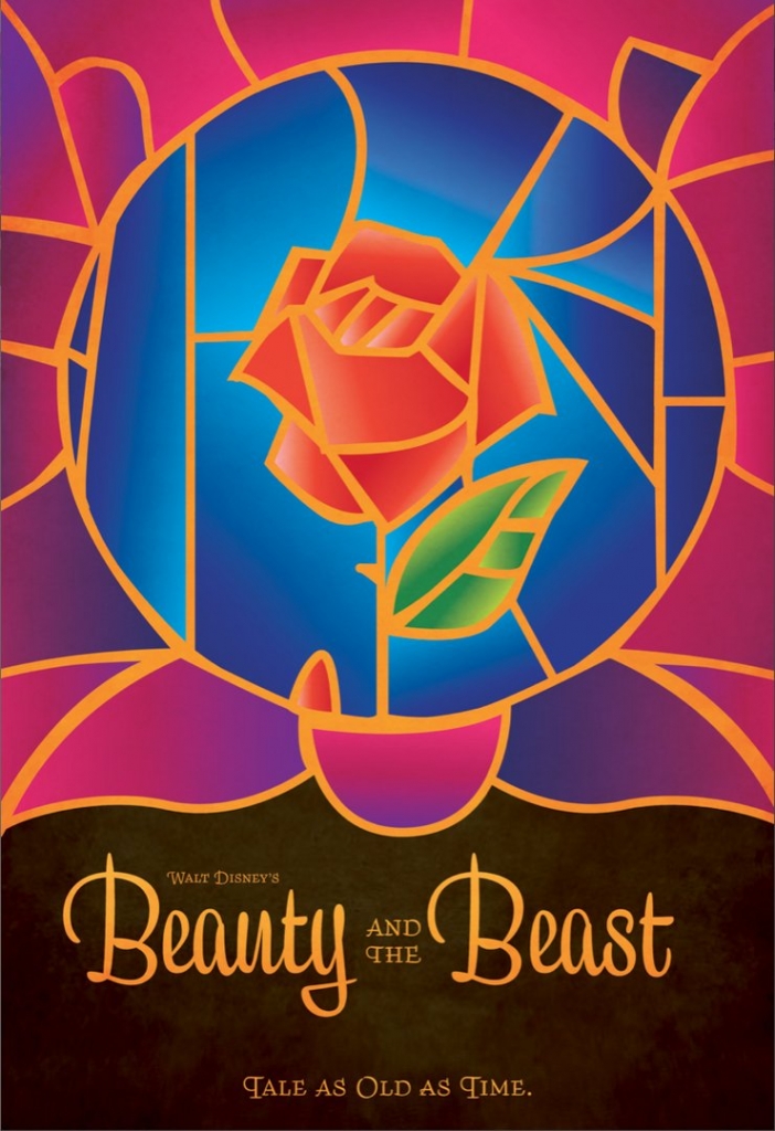 Beauty And The Beast Minimalist Poster 1 - Beauty And The Beast Poster Classic , HD Wallpaper & Backgrounds
