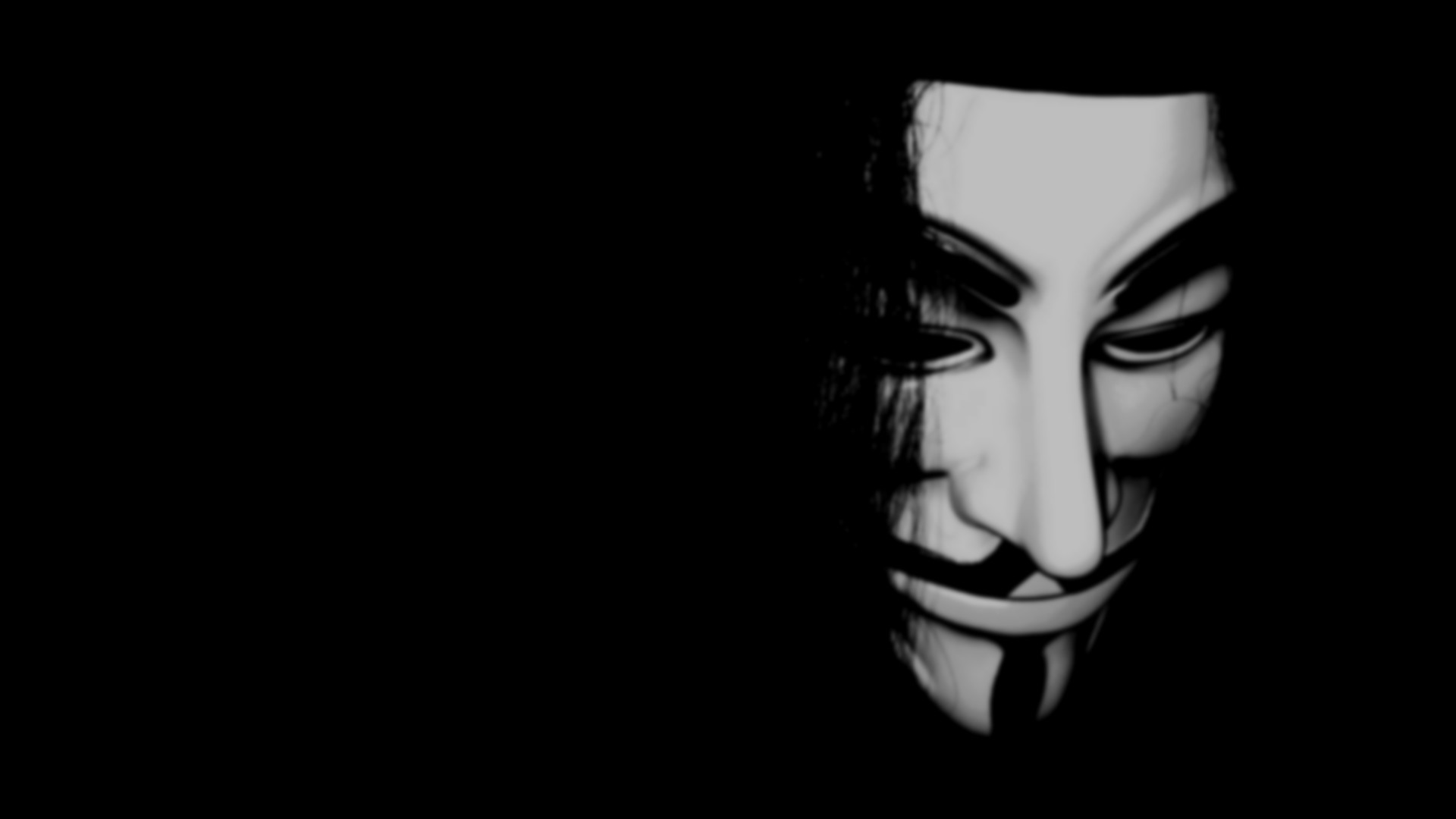 Anonymous Wallpaper - Mask Background Black Black , HD Wallpaper & Backgrounds