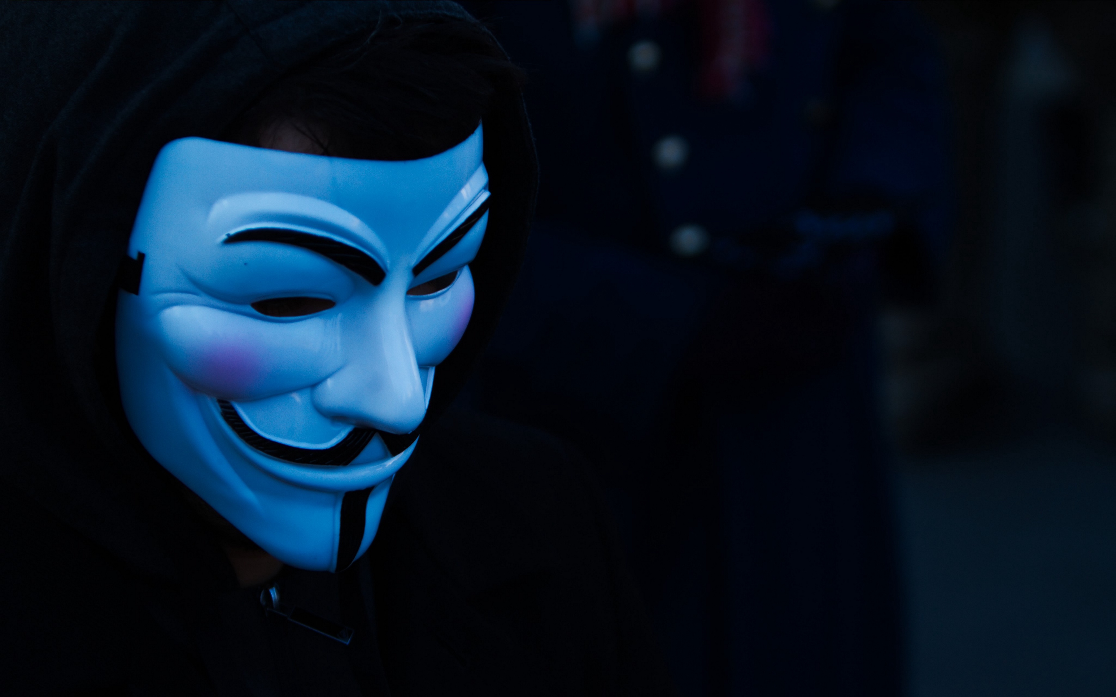 Wallpaper Mask, Hood, Anonymous, Face - Joker Mask Wallpaper 4k , HD Wallpaper & Backgrounds