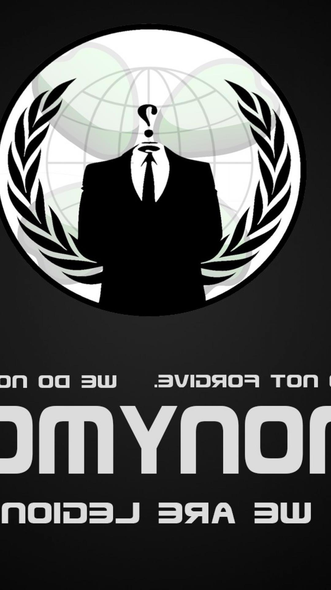 Hq Anonymous Wallpaper For Iphone - Red Black And White Symbol , HD Wallpaper & Backgrounds