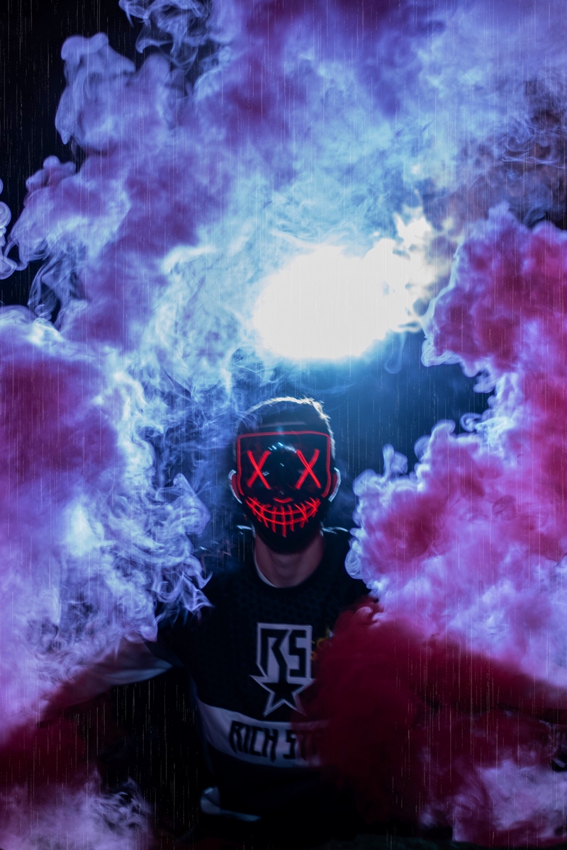 Wallpaper Man, Mask, Colored Smoke, Anonymous - Gambar Keren Anonymous Smoke , HD Wallpaper & Backgrounds