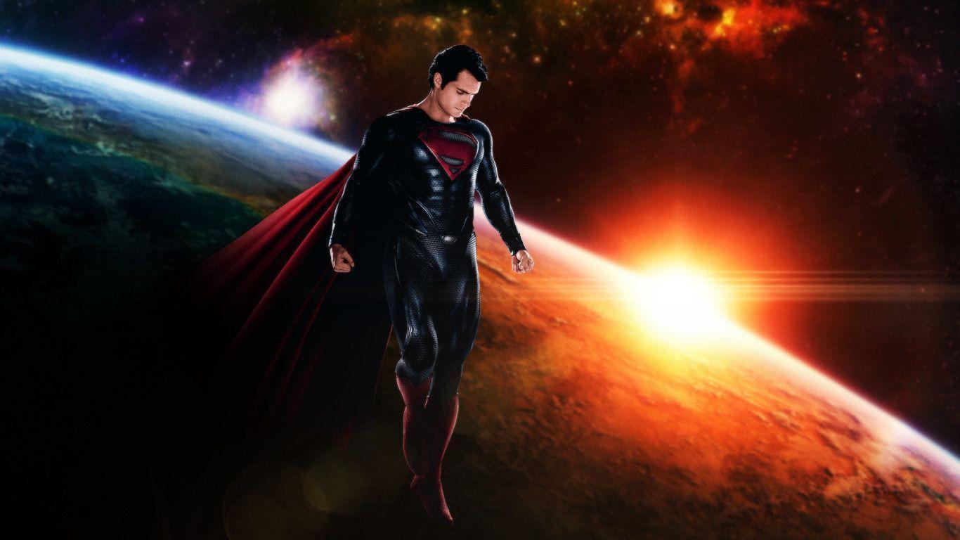 Cool Superman Wallpaper - Superman Man Of Steel Space , HD Wallpaper & Backgrounds