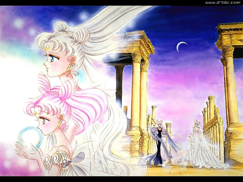 Sailor Moon Wallpaper Probably With A Fountain, A Lectern, - Princess Serenity And Chibiusa , HD Wallpaper & Backgrounds