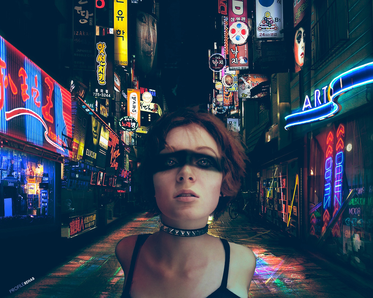 [1280x1024] Cool Cyberpunk Wallpaper - Punk Girl , HD Wallpaper & Backgrounds