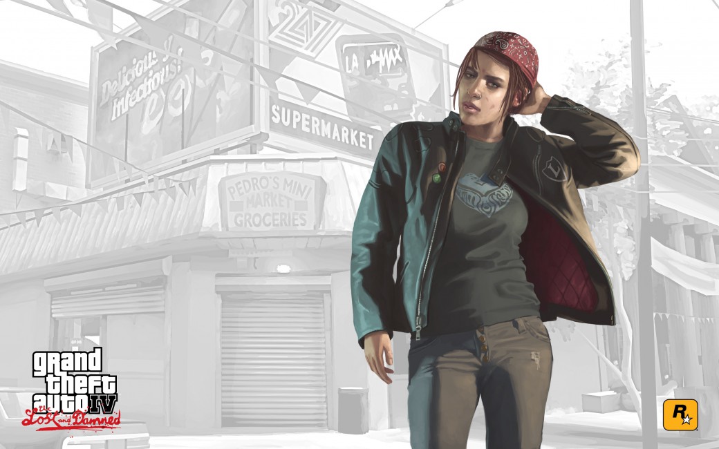 Ashley Addict Girl Biker Gta 4 Lost And Damned - Gta 4 Lost And Damned , HD Wallpaper & Backgrounds