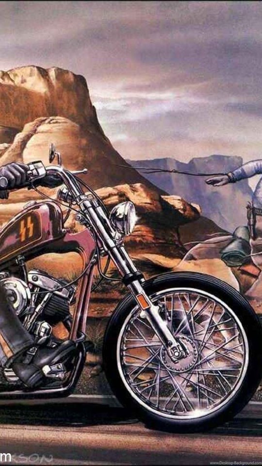 Mobile, Android, Tablet - Motorcycle Art David Mann , HD Wallpaper & Backgrounds