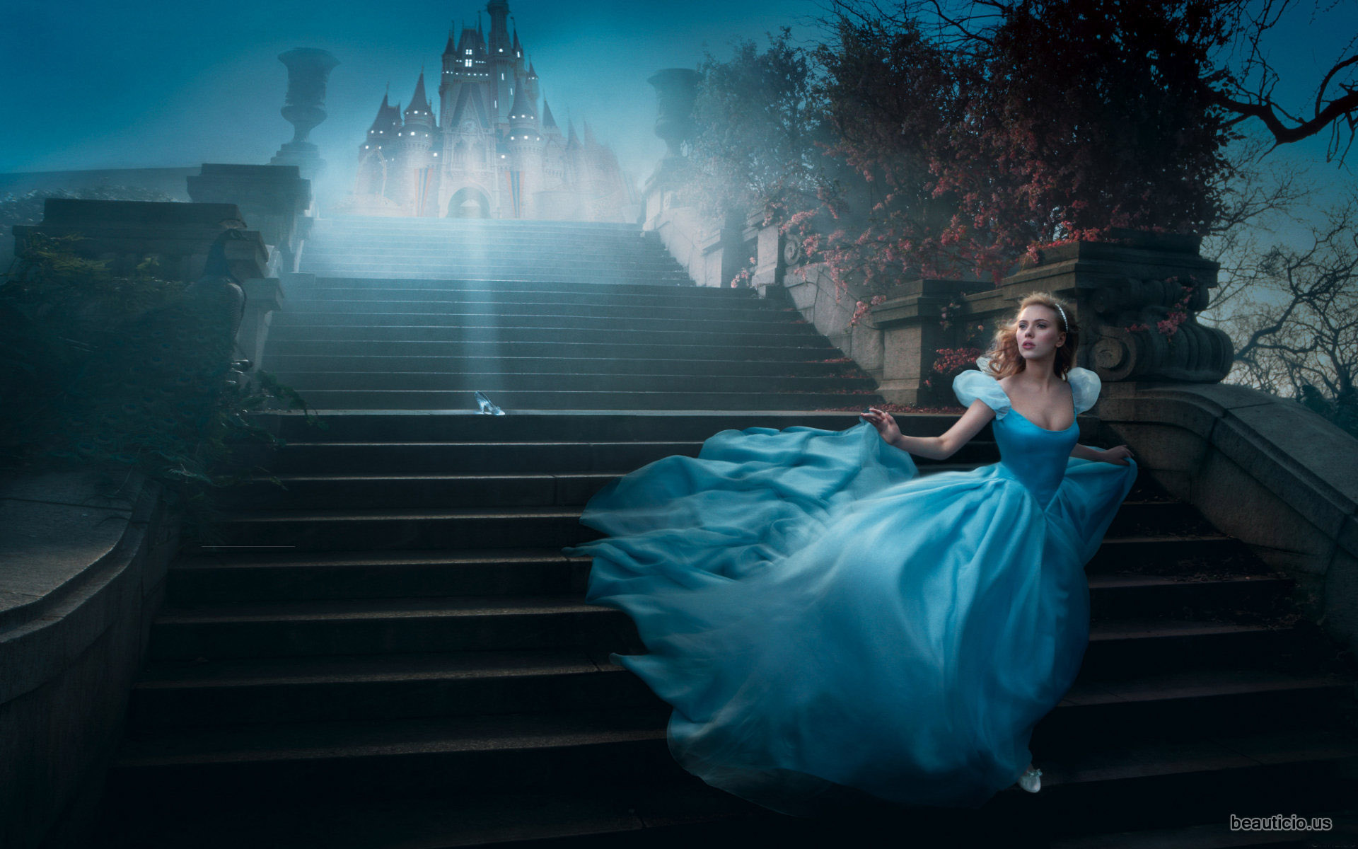 Scarlett Johansson Cinderella Wallpaper - Annie Leibovitz Disney , HD Wallpaper & Backgrounds
