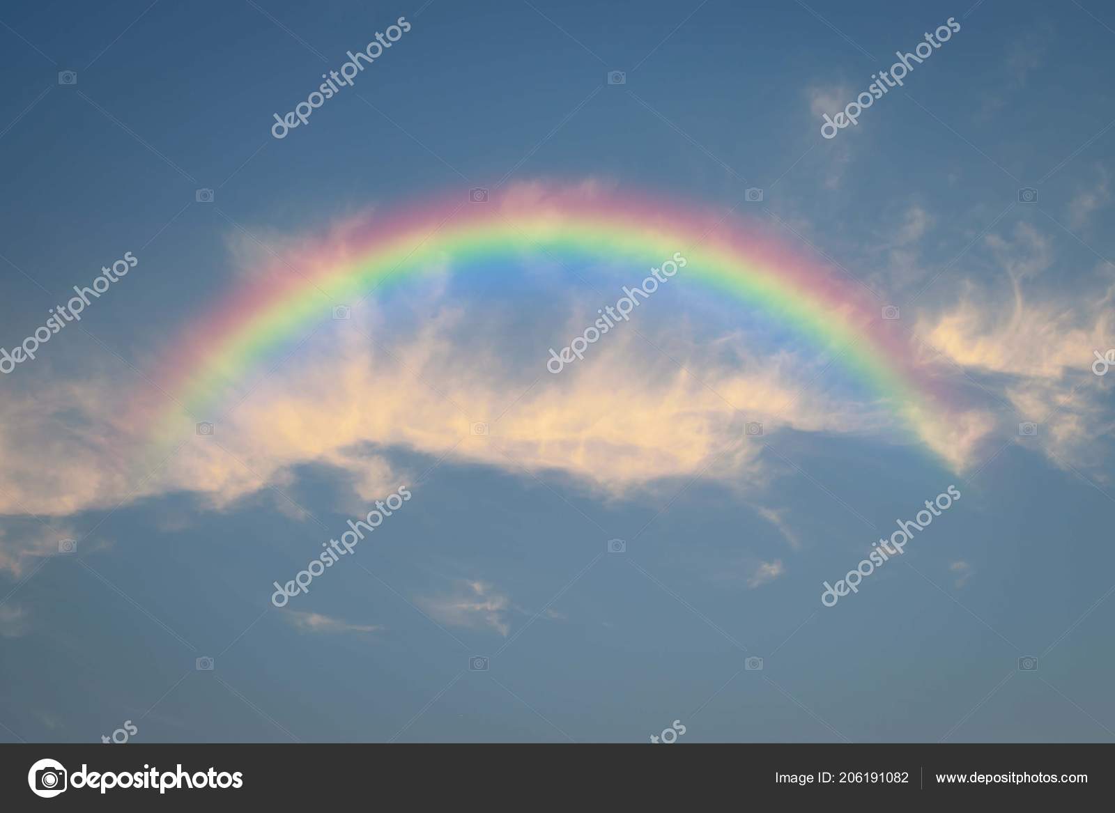 Cloudscape Rainbow Of Natural Sky With Blue Sky And - Stock Photography , HD Wallpaper & Backgrounds