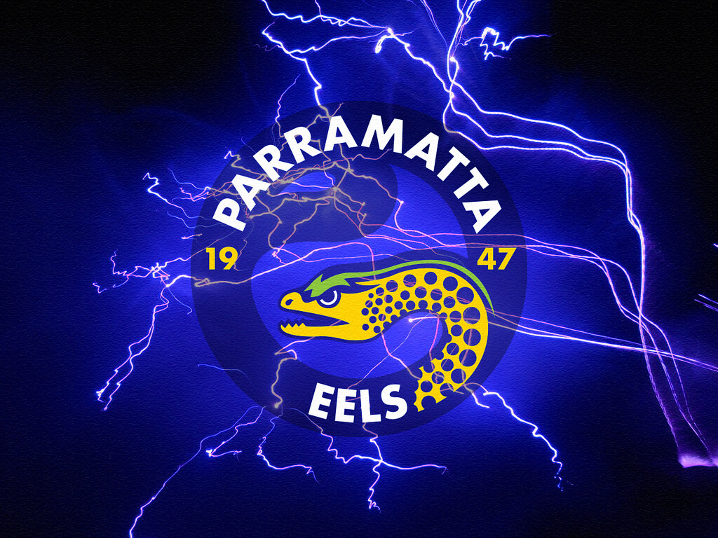 Parramatta Eels Blue Lightning Wallpaper By Sunnyboiiii - Parramatta Eels , HD Wallpaper & Backgrounds