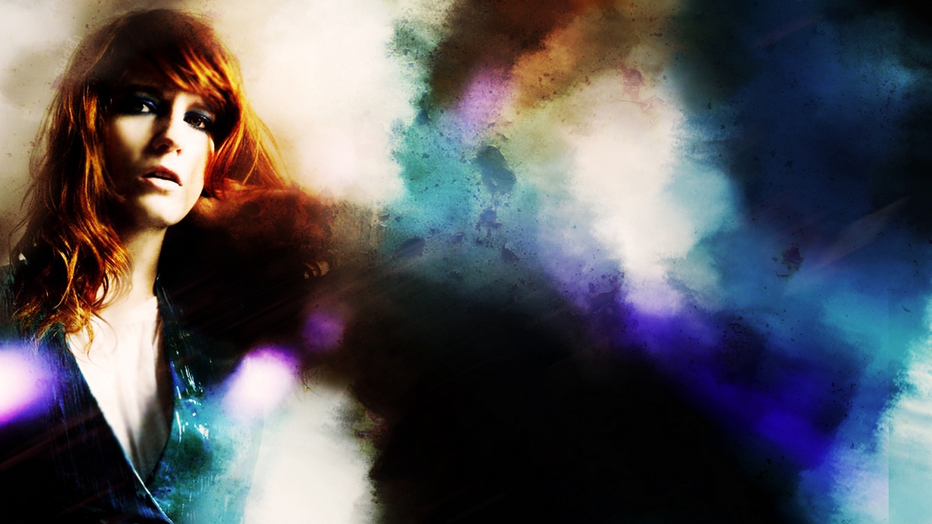 Wallpaper Florence The Machine, Girl, Graphics, Red, - Florence And The Machine Spectrum Cover , HD Wallpaper & Backgrounds