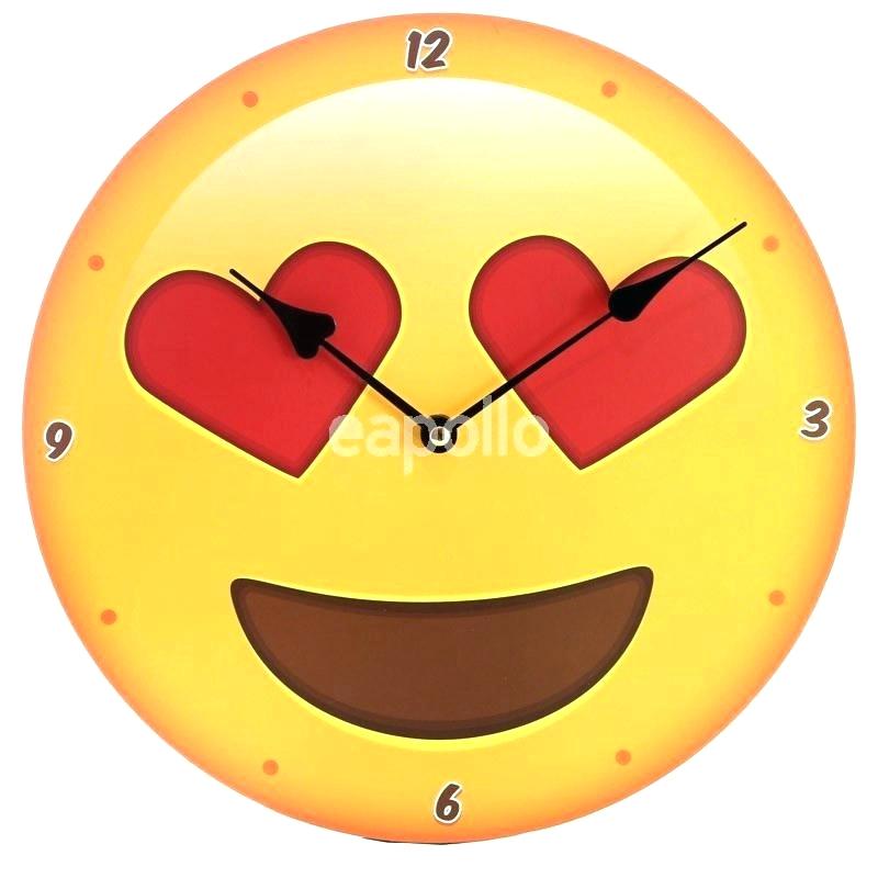 Emoji Heart Eyes Clock , HD Wallpaper & Backgrounds