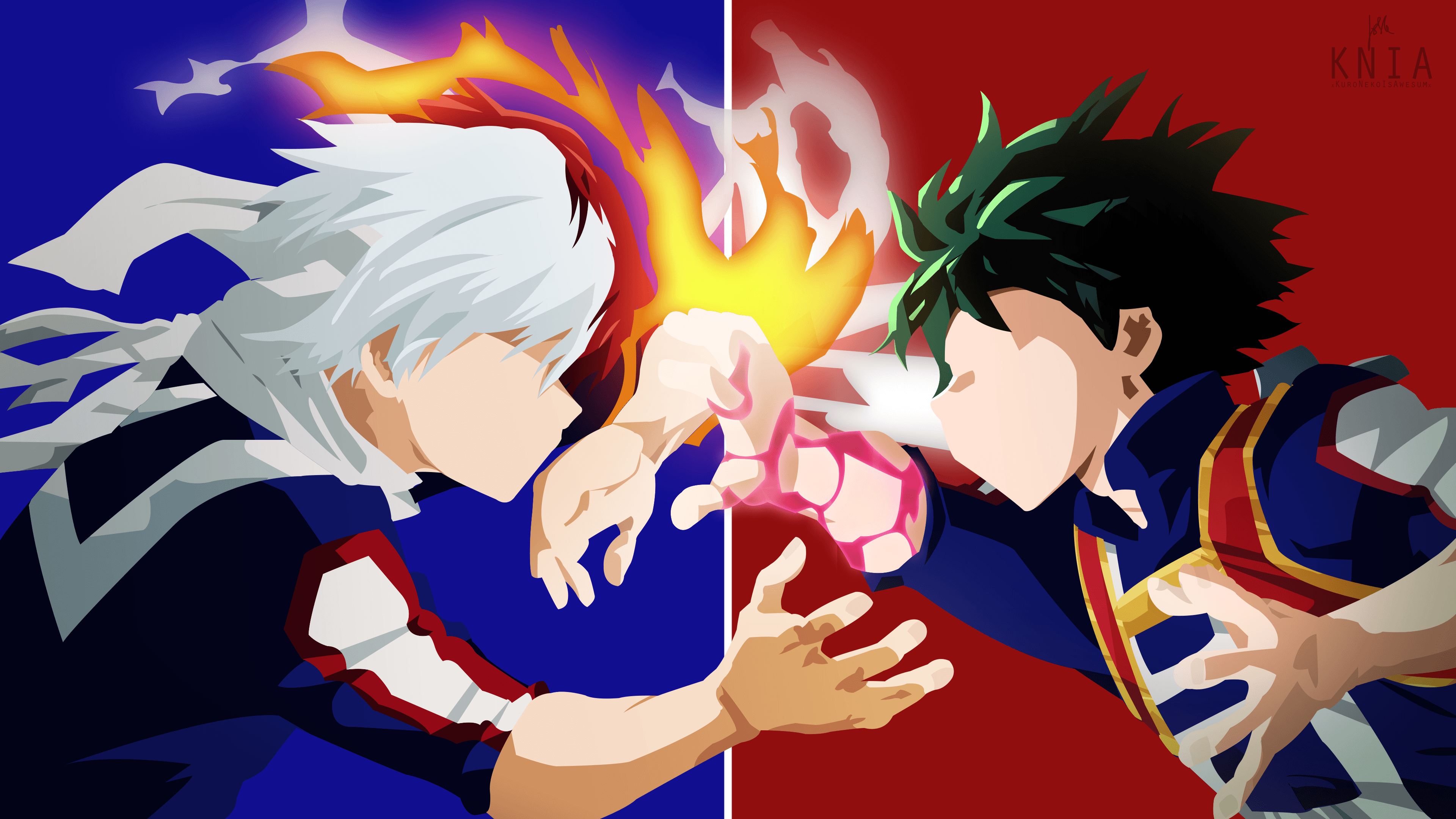 My Hero Academia Todoroki And Deku , HD Wallpaper & Backgrounds