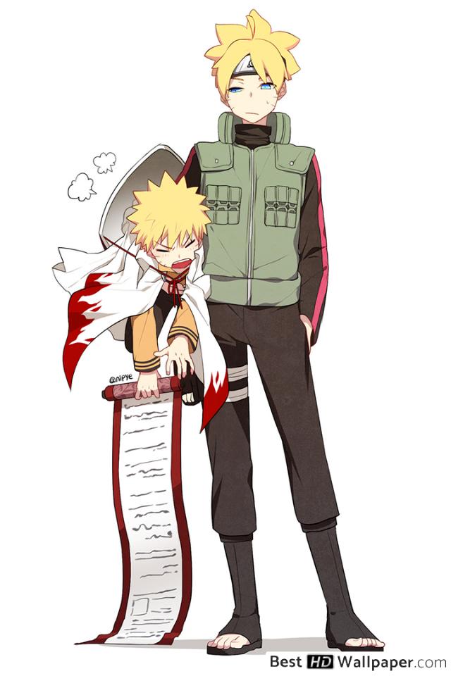 Kid Naruto And Adult Hinata , HD Wallpaper & Backgrounds