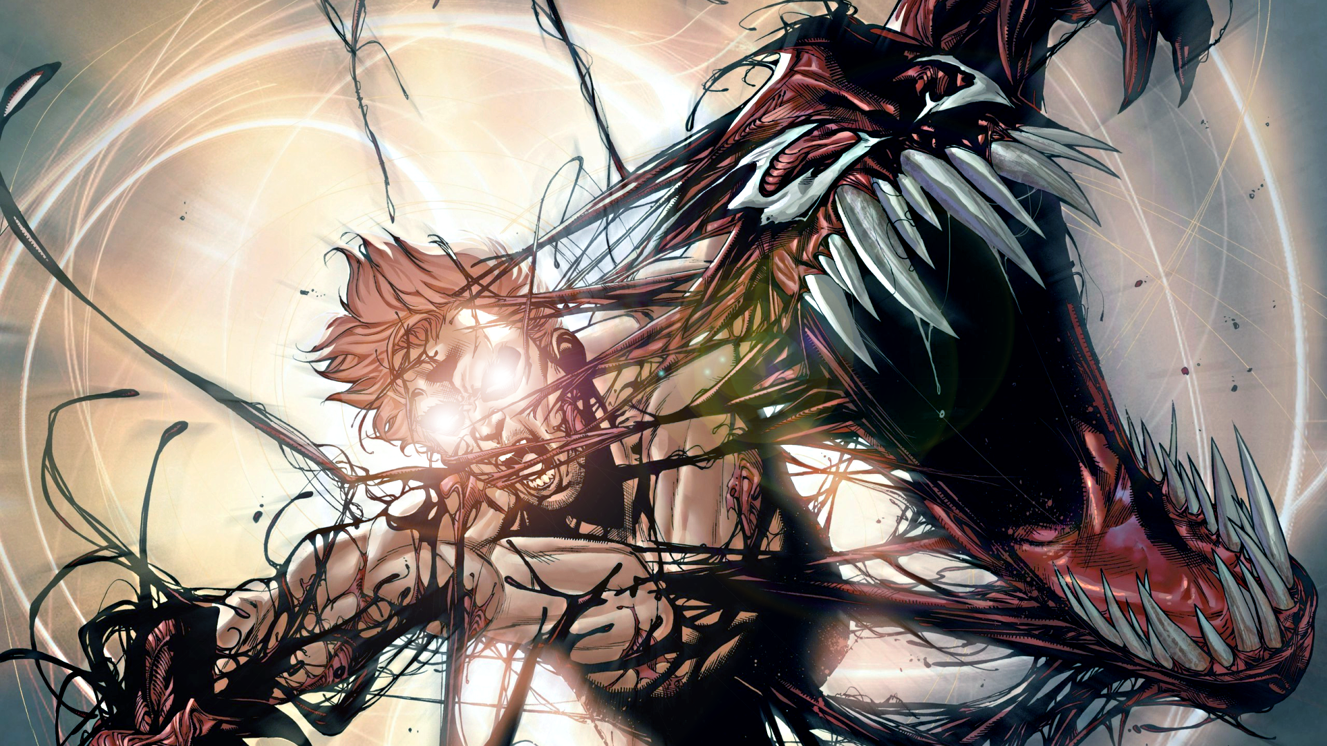 Venom Vs Carnage Fan Art , HD Wallpaper & Backgrounds