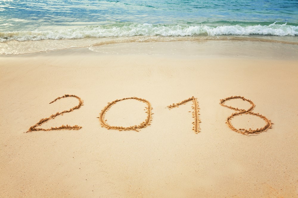 Happy New Year 2018 Beach , HD Wallpaper & Backgrounds