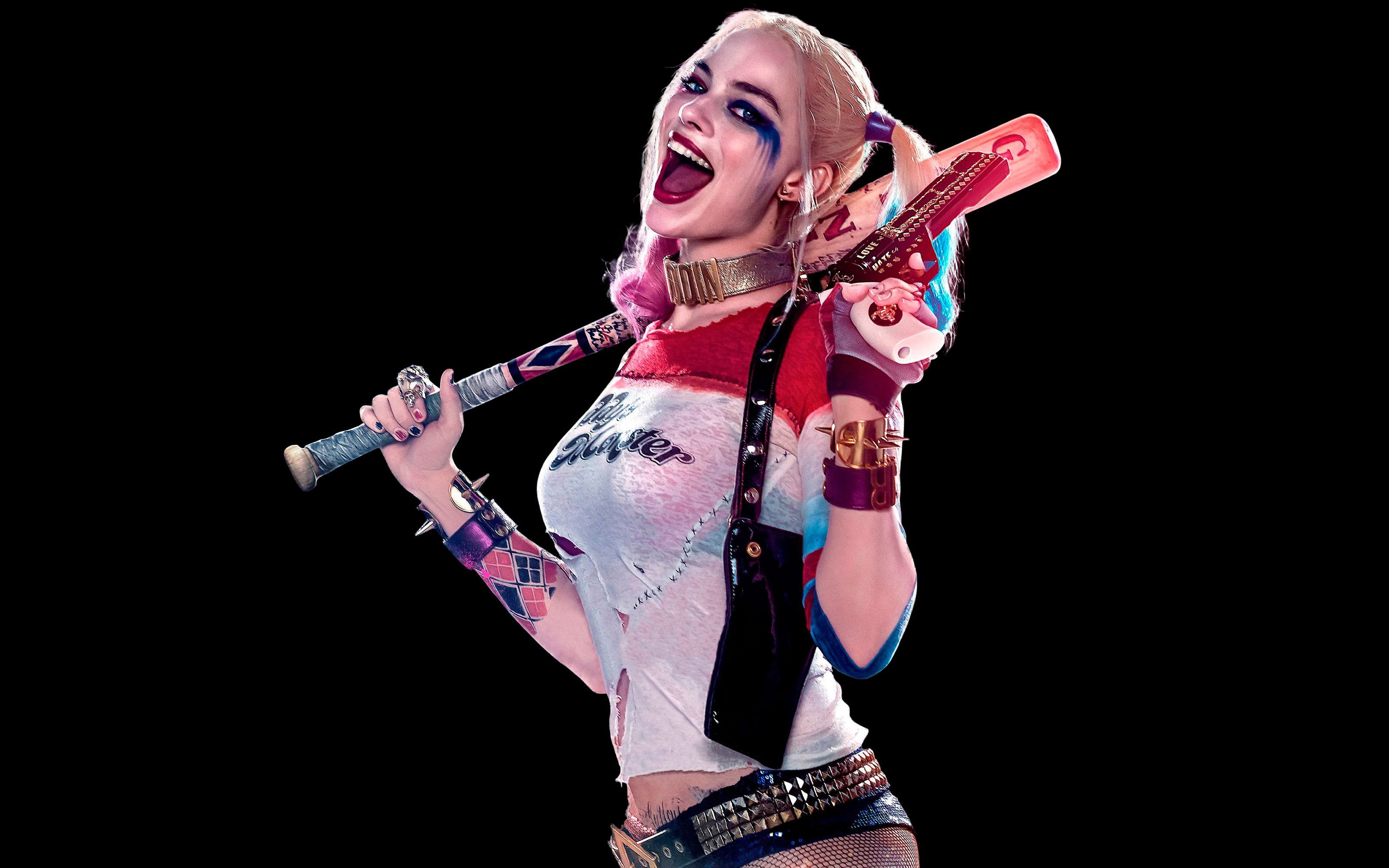 Harley Quinn Margot Robbie Revolver , HD Wallpaper & Backgrounds