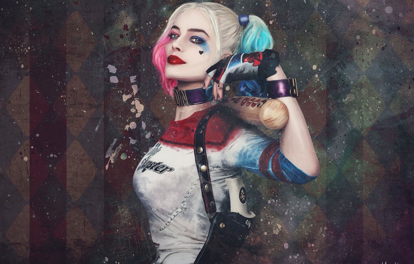 Harley Quinn With Baseball Bat , HD Wallpaper & Backgrounds