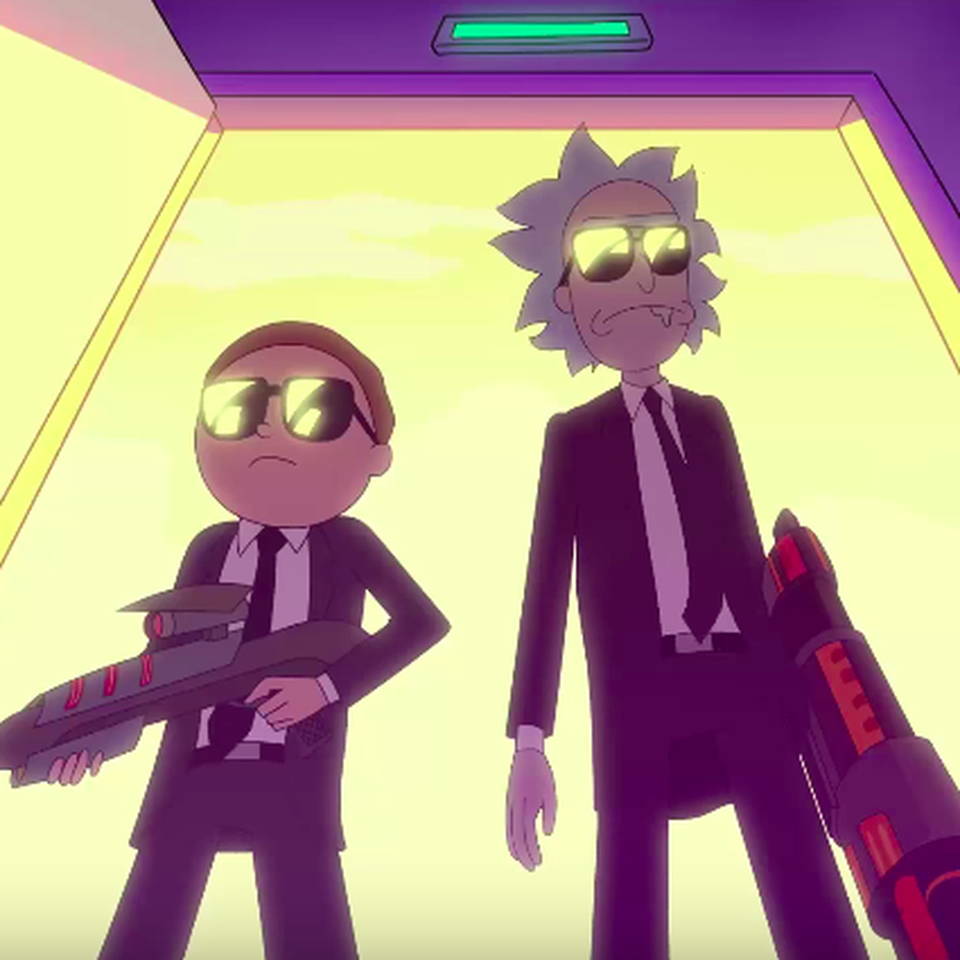 Rick And Morty Men In Black (#2234629) - HD Wallpaper & Backgrounds