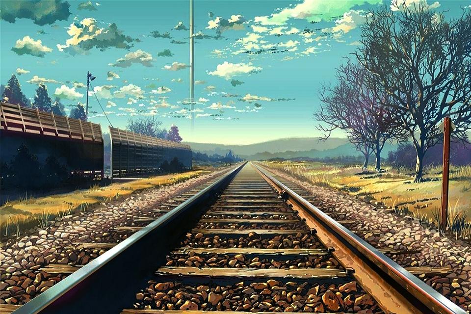 Painting Of Railroad Tracks , HD Wallpaper & Backgrounds
