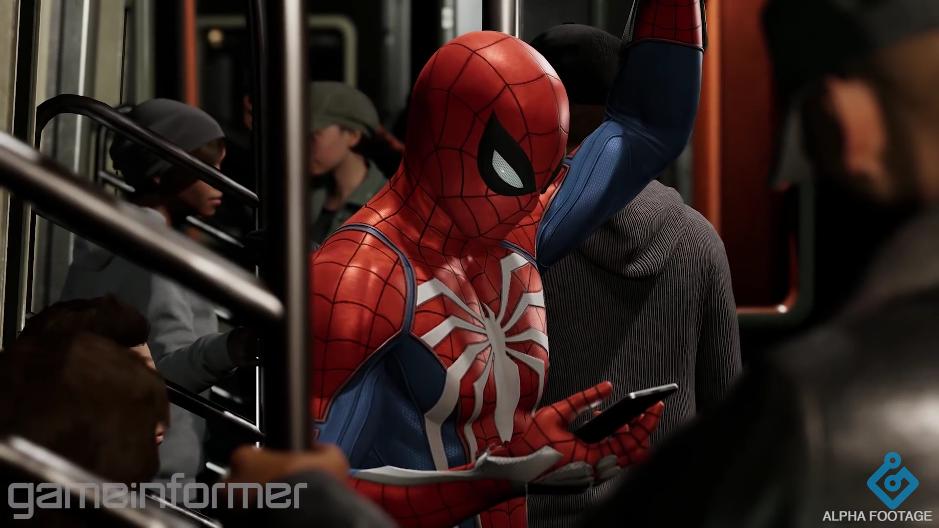 Spider Man Ps4 On Train , HD Wallpaper & Backgrounds