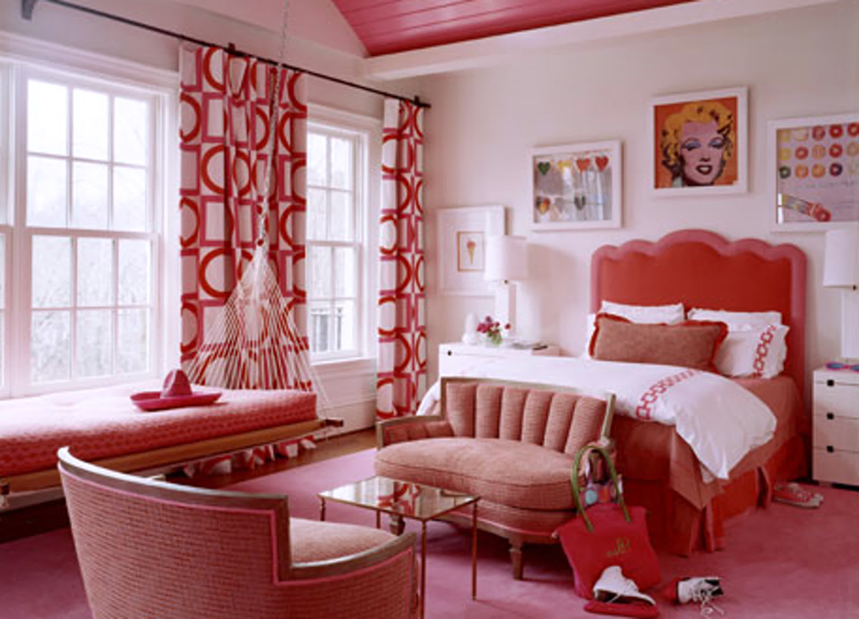 Red Teen Girl Bedroom , HD Wallpaper & Backgrounds