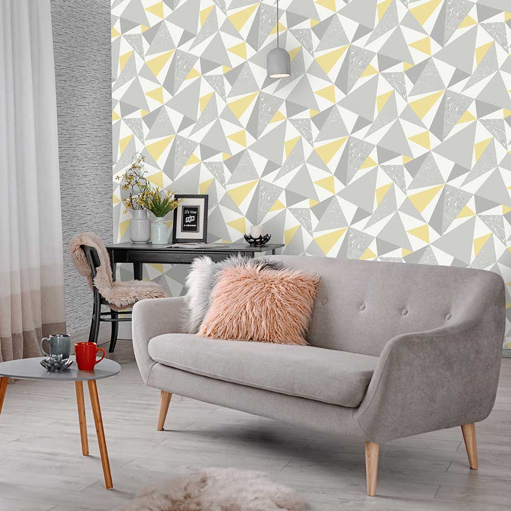 Mustard And Grey Living Room , HD Wallpaper & Backgrounds