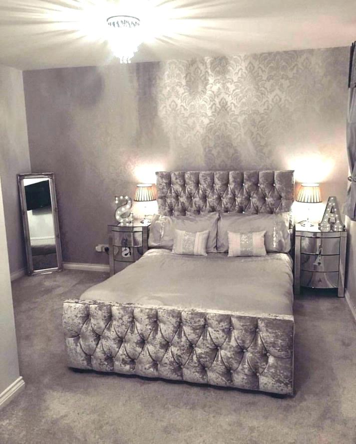 Silver Glitter Wallpaper In Bedroom , HD Wallpaper & Backgrounds
