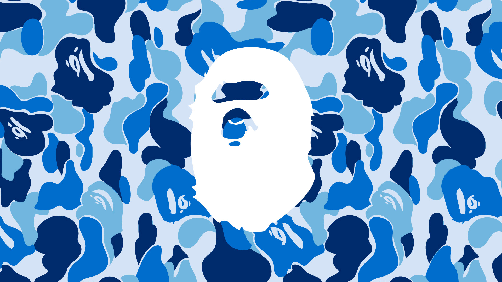 Blue Bape Background (#2243021) - HD Wallpaper & Backgrounds Download