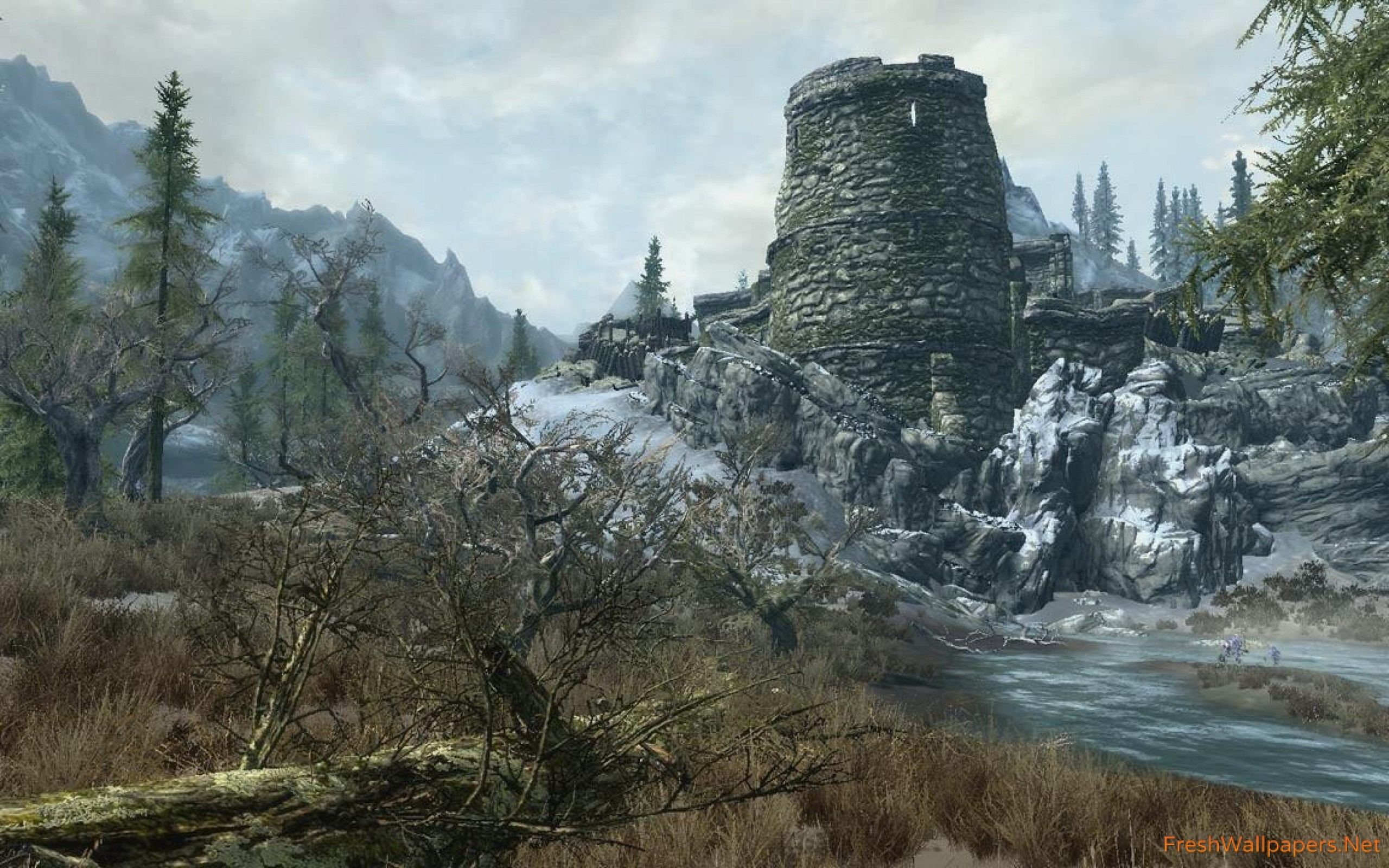 Skyrim Elder Scrolls Scenery , HD Wallpaper & Backgrounds