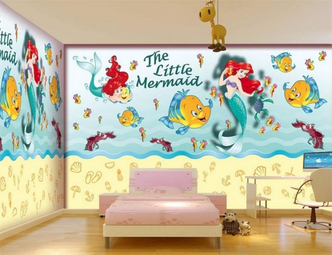 Little Mermaid 3d Wall Sticker , HD Wallpaper & Backgrounds