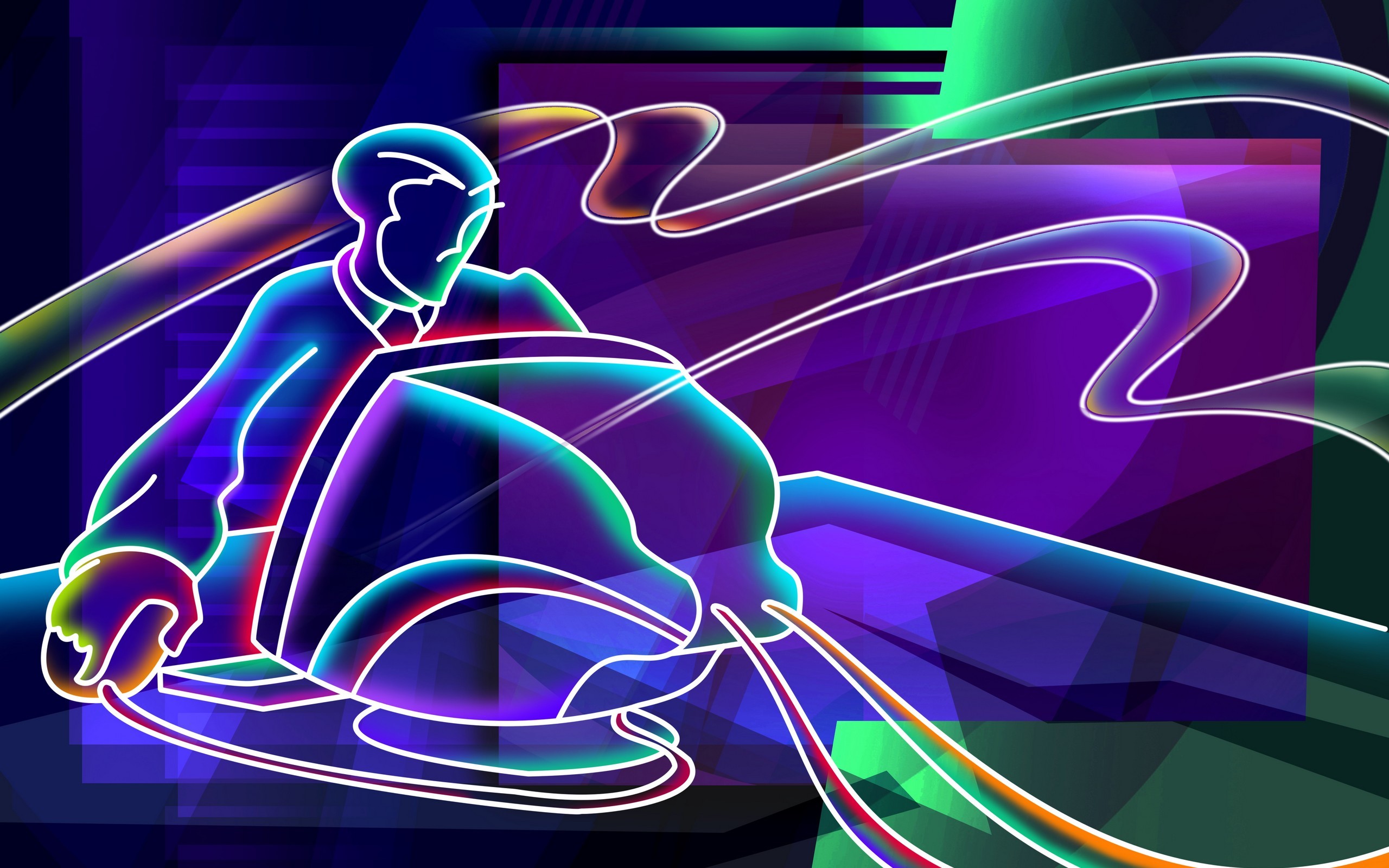 3d Neon Color Full , HD Wallpaper & Backgrounds