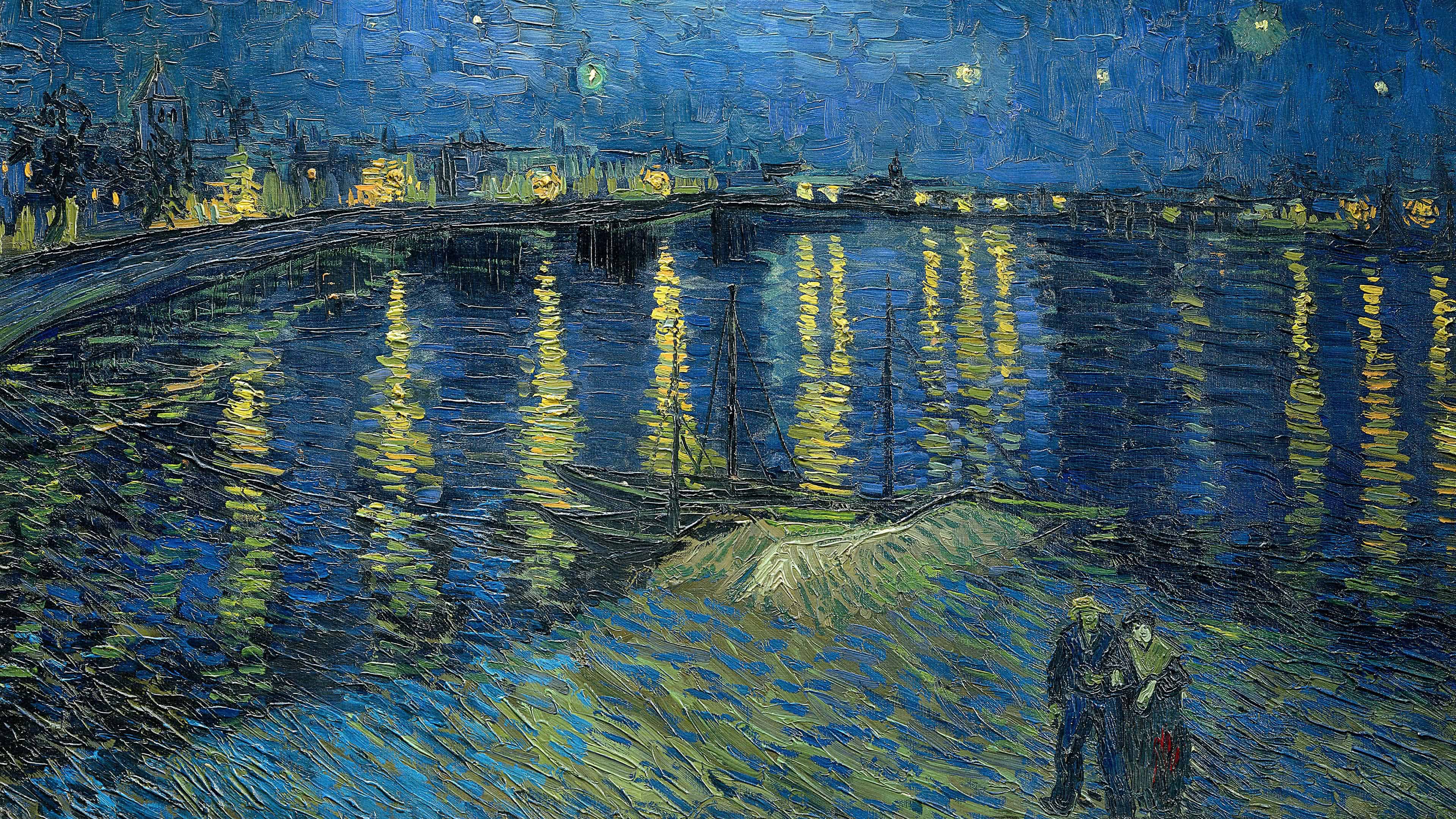 Van Gogh Starry Night 4k , HD Wallpaper & Backgrounds