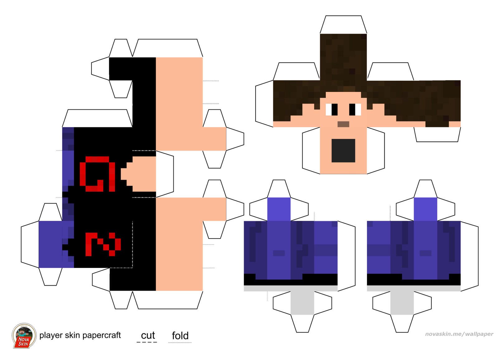 Paper Toy Minecraft Skin , HD Wallpaper & Backgrounds