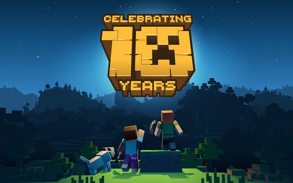 Minecraft 10 Years , HD Wallpaper & Backgrounds