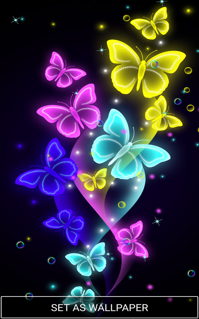 Neon Butterfly , HD Wallpaper & Backgrounds