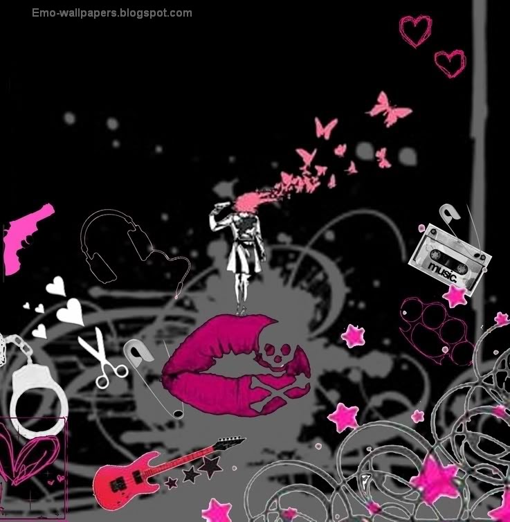 Background Pink And Black Punk , HD Wallpaper & Backgrounds