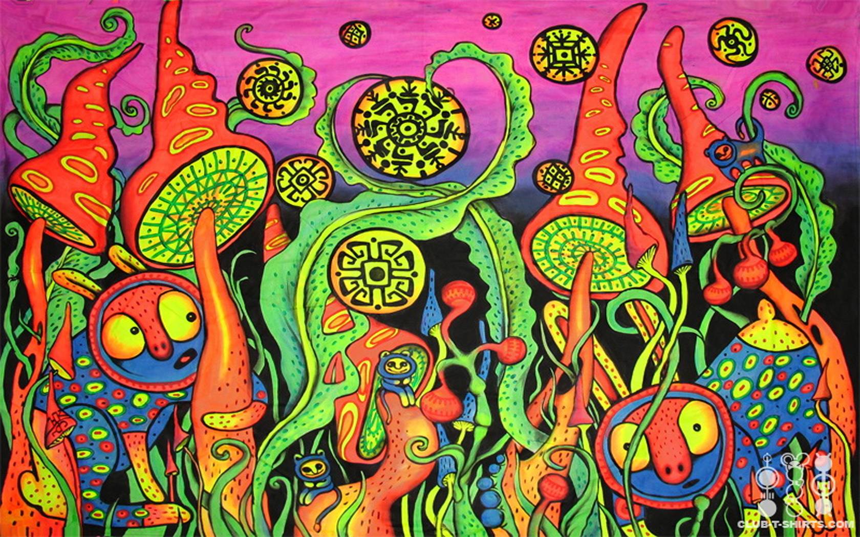 Trippy Psychedelic Mushroom Art , HD Wallpaper & Backgrounds