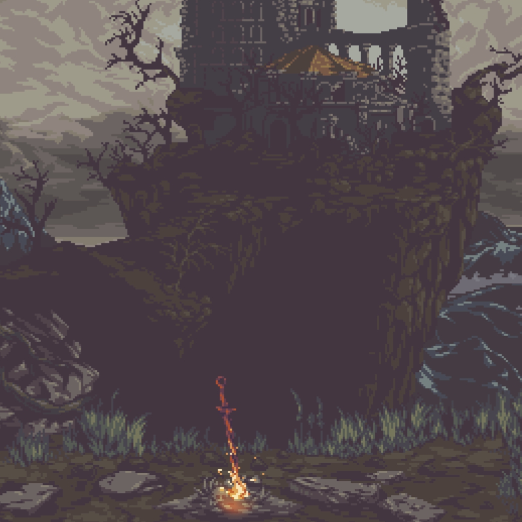 Dark Souls Firelink Pixel Art , HD Wallpaper & Backgrounds