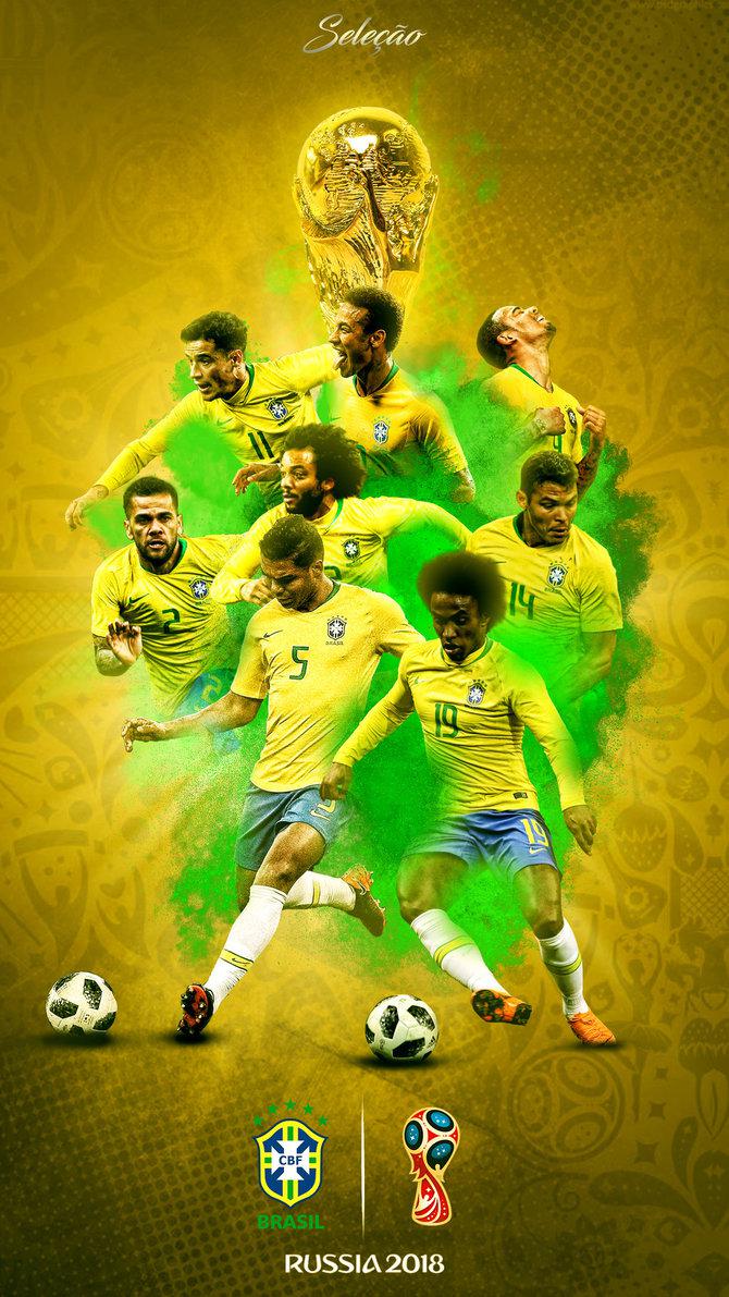 Brazil Football Team Wallpaper 2018 , HD Wallpaper & Backgrounds