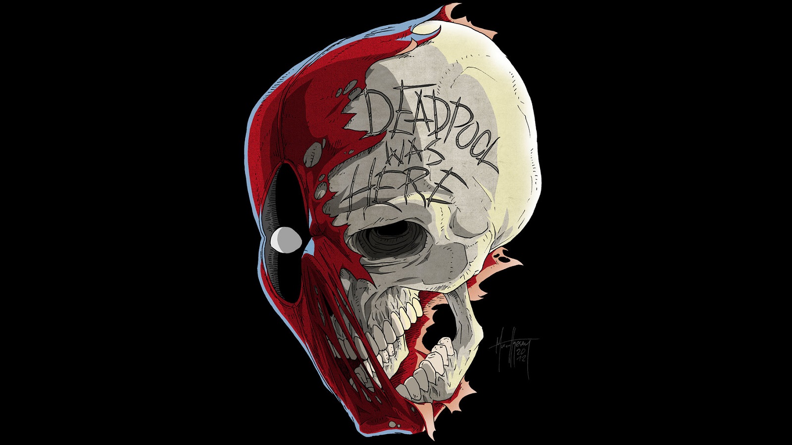 Deadpool Skull , HD Wallpaper & Backgrounds