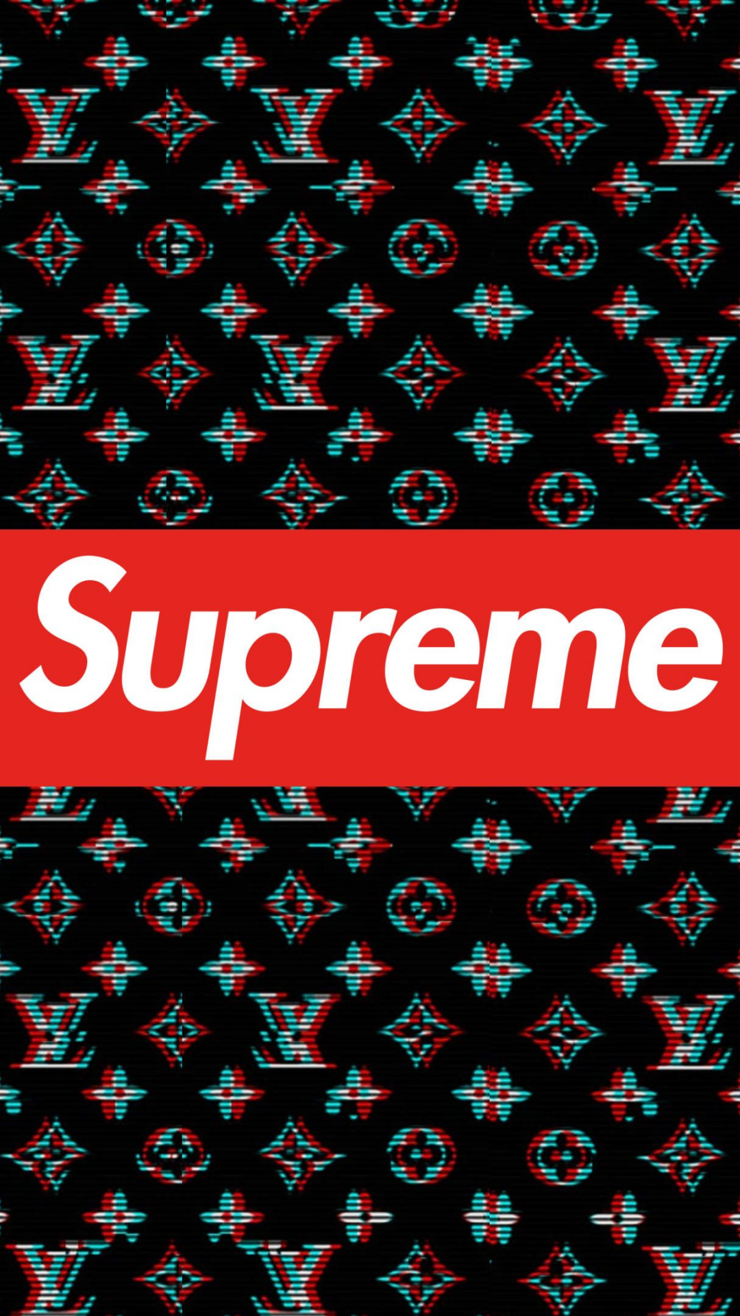 Blue And Black Supreme , HD Wallpaper & Backgrounds