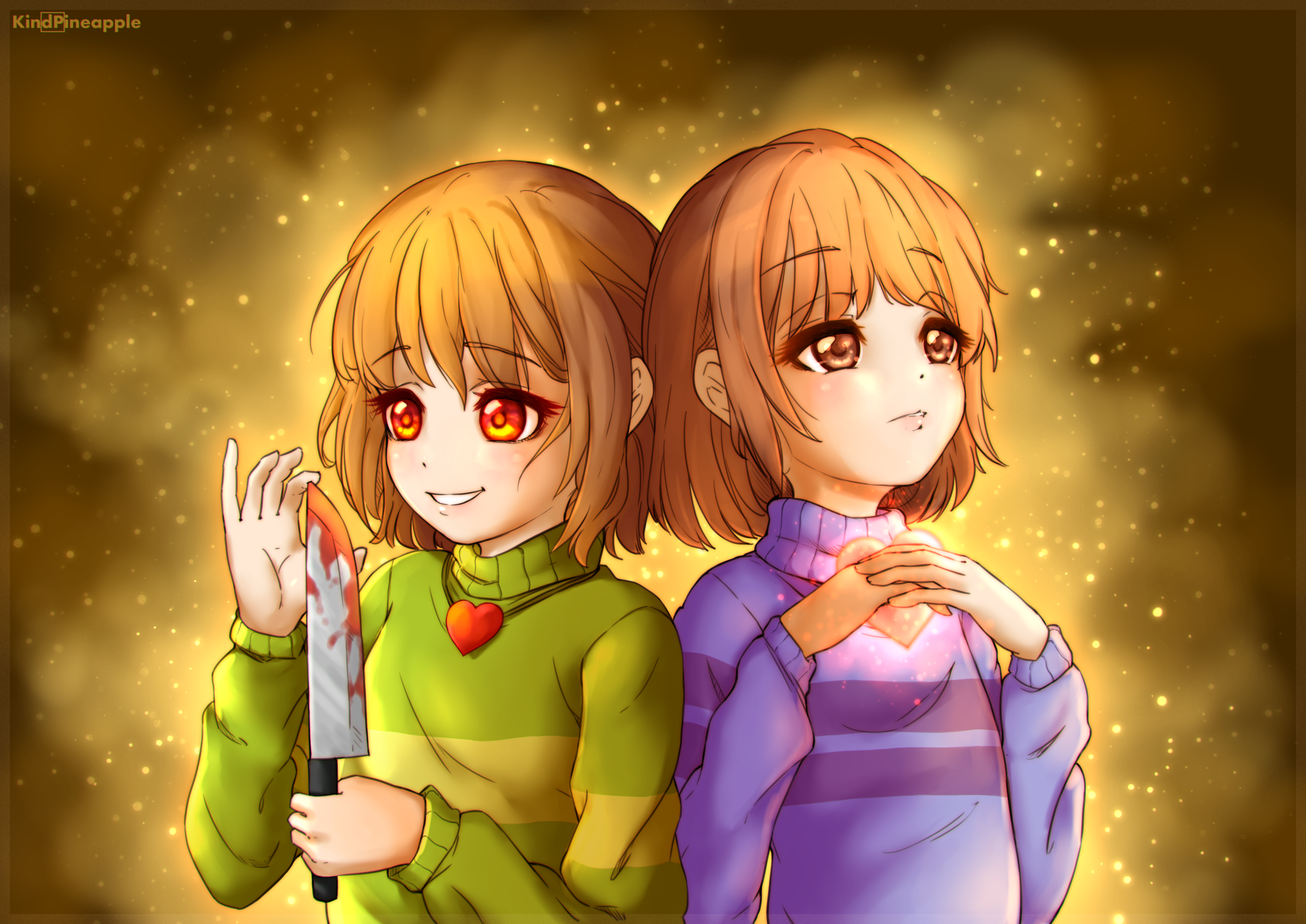 Frisk And Chara , HD Wallpaper & Backgrounds