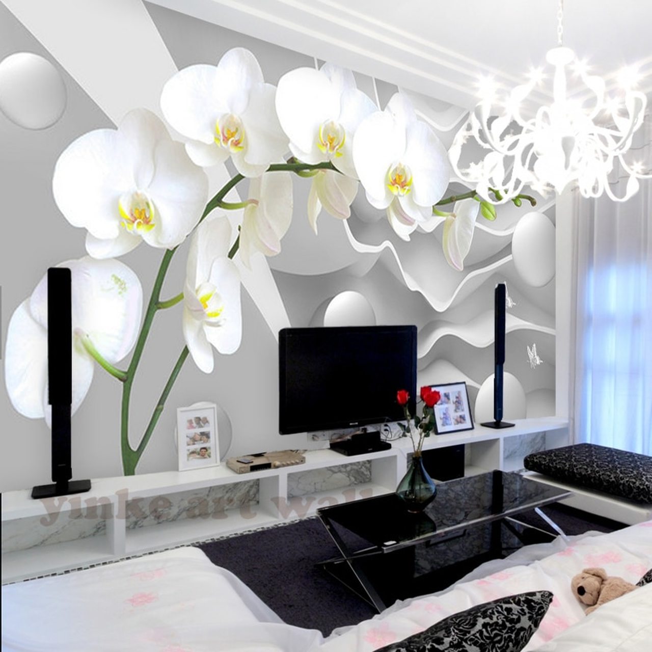 3d Wallpaper For Living Room Modern , HD Wallpaper & Backgrounds