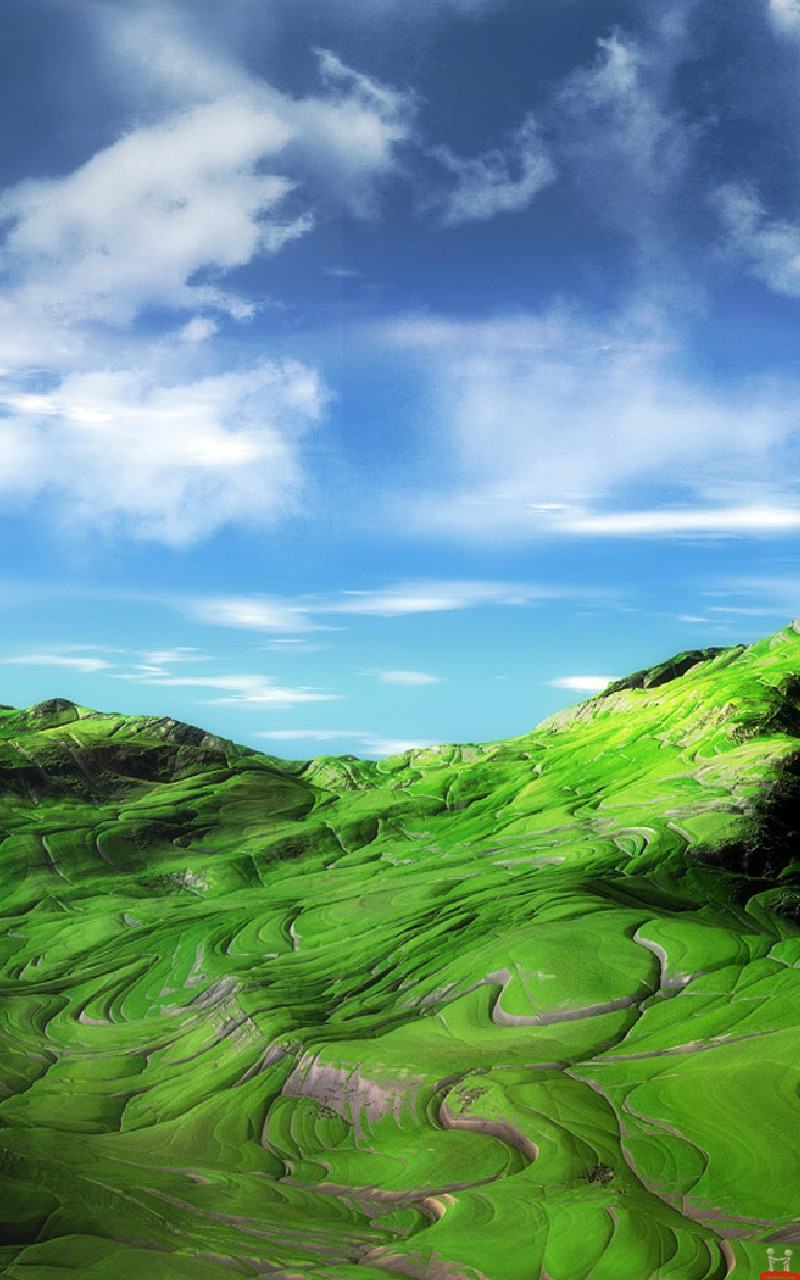 Green Hills Fantasy Art , HD Wallpaper & Backgrounds