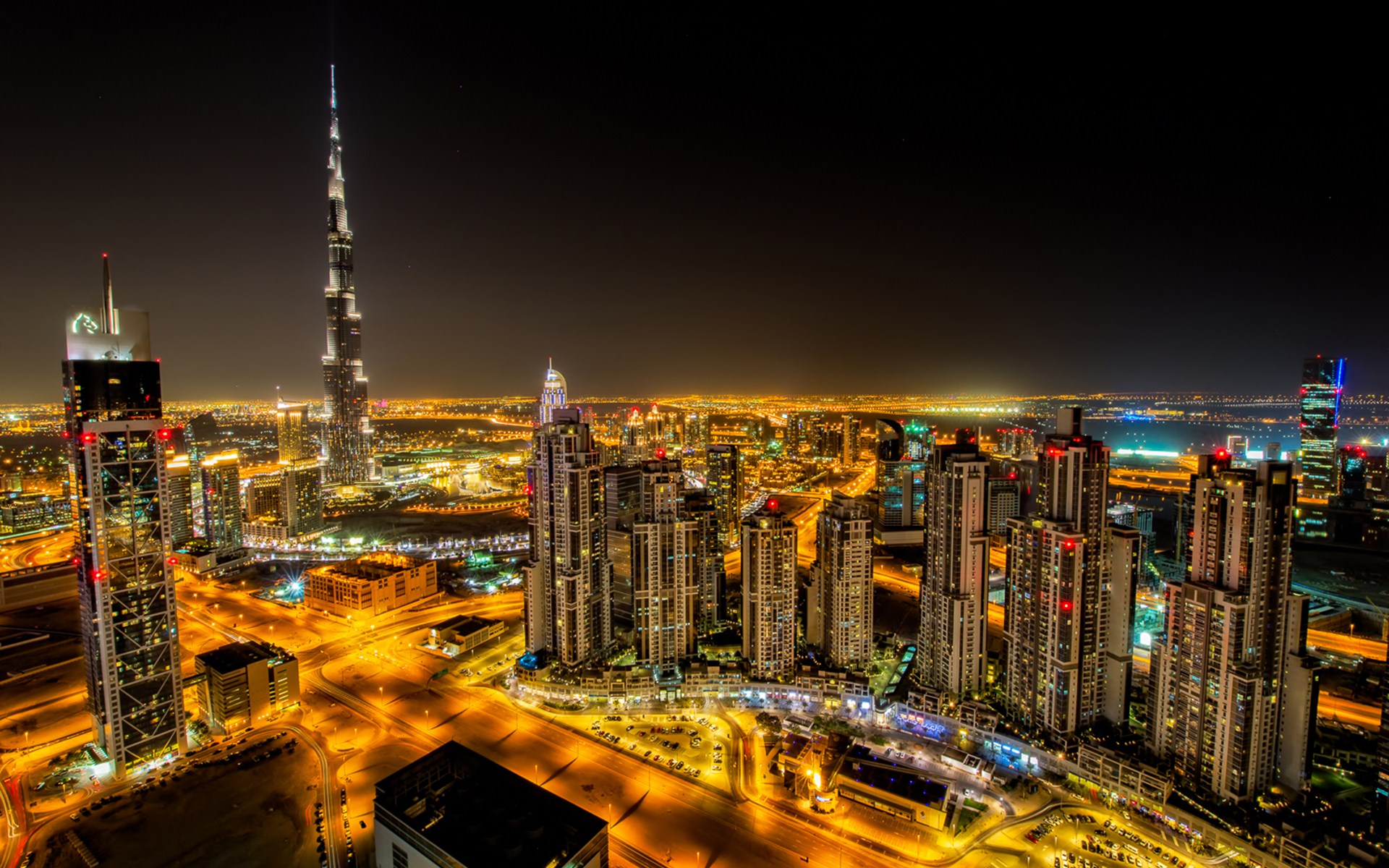 Dubai Night Wallpaper 4k , HD Wallpaper & Backgrounds