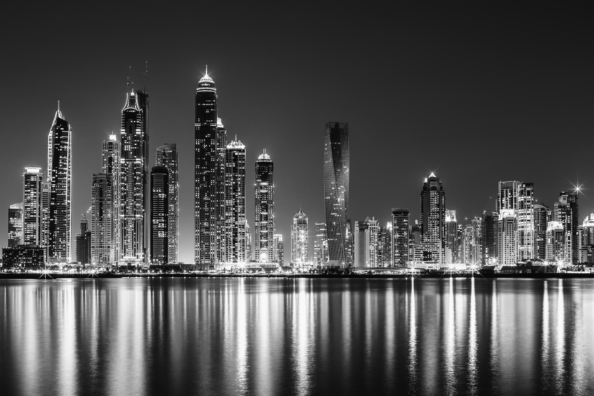 Dubai Black And White , HD Wallpaper & Backgrounds